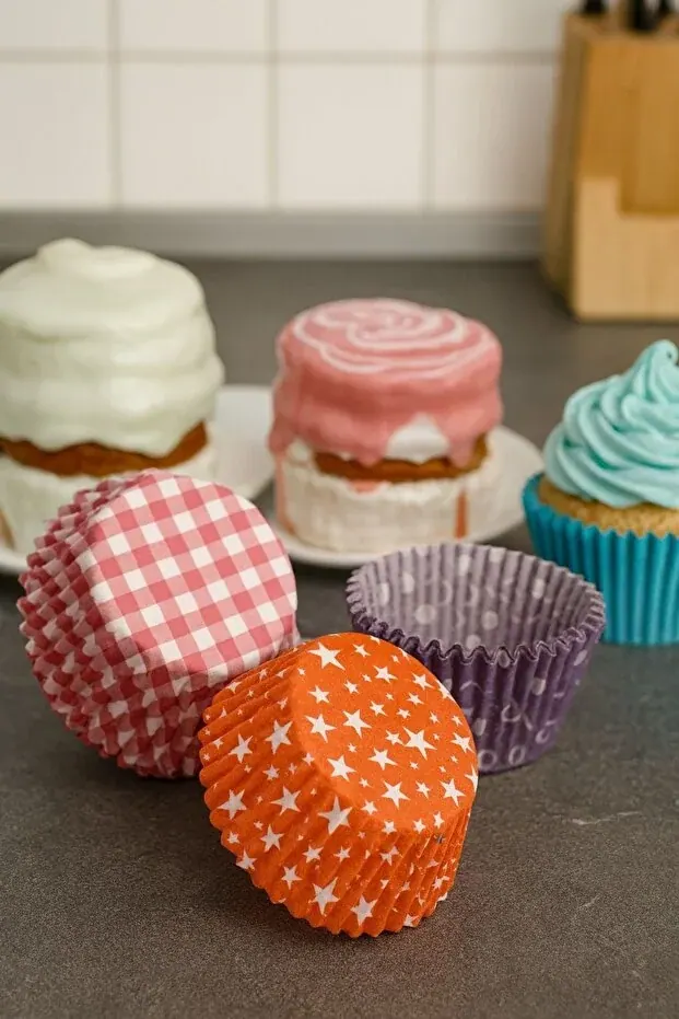 BEYZANA 100 Adet Kağıt Kek Kapsülü | Muffin Cupcake Kek Kapsülü | 100'lü Kağıt Kek Kalıbı - görsel 1