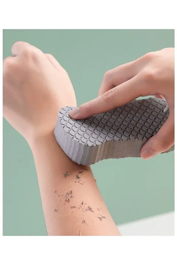 BEYZANA Banyo Vücut Duş Süngeri Sihirli Vücut Ölü Deri Sökücü Vücut Masaj Peeling Fırçası Sünger - görsel 1