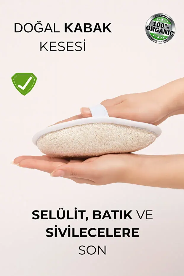 BEYZANA %100 Doğal Kabak Kesesi Lif Selülit Ve Batık Karşıtı - görsel 1
