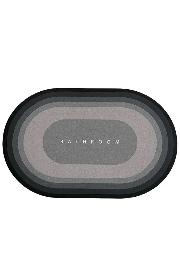 Gri - Sihirli Su Emici Banyo Paspası Kaymaz Tabanlı Ayak Paspası 40x60 - görsel 2